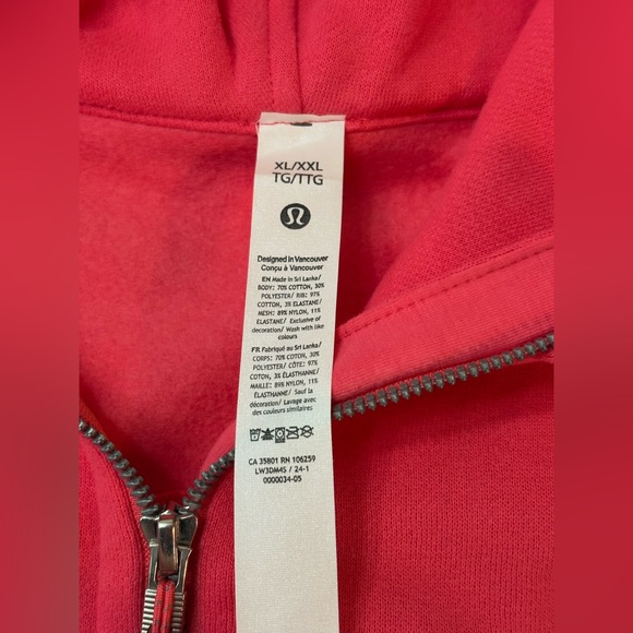 LULULEMON Scuba Oversized Half-Zip Hoodie Size XL/XXL in color Lip Gloss - Picture 3 of 7